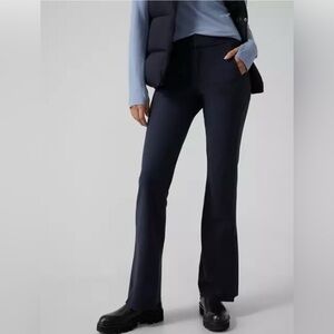 Athleta Women’s Stellar Flare‎ Trouser, Black Fitted Stretch Work Pants Sz 4